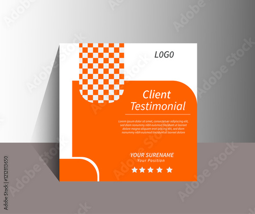 Set of client testimonials or review social media post design,Customer feedback testimonial social media post web banner template.client feedback template with square size modern and creative, Custome