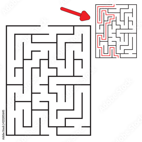 Kids riddle maze puzzle labyrinth vector illustration