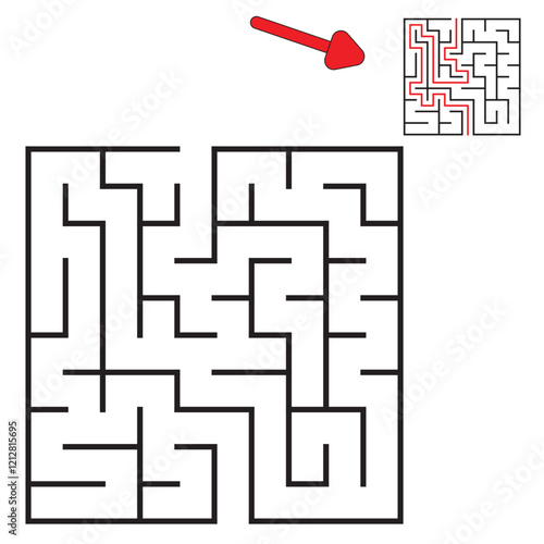 Kids riddle maze puzzle labyrinth vector illustration