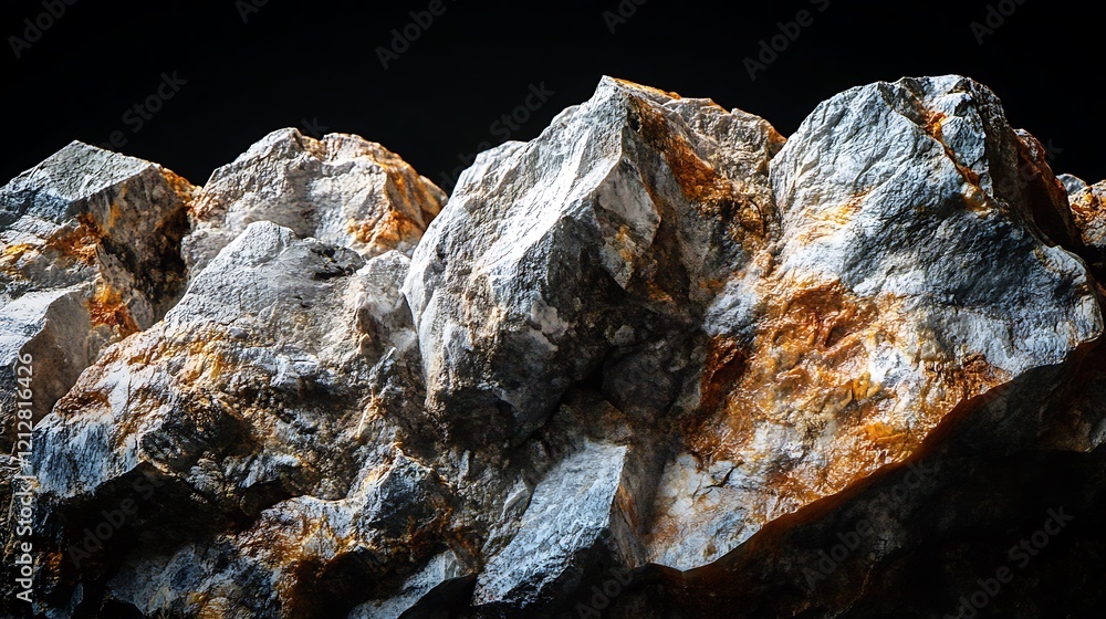 Gray and Orange Rock Formation Abstract Art Gray and Orange Rock Formation Abstract Art