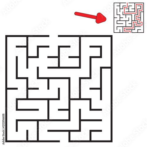 Kids riddle maze puzzle labyrinth vector illustration