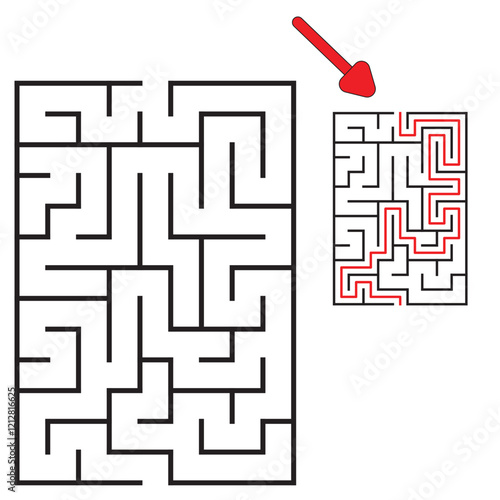 Kids riddle maze puzzle labyrinth vector illustration