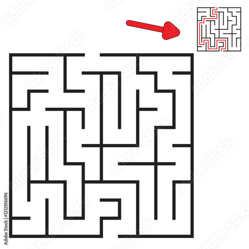 Kids riddle maze puzzle labyrinth vector illustration