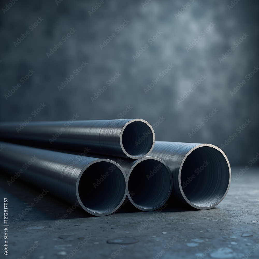 Fototapeta premium A long, hollow tube made of metal or plastic, used for various applications such as piping, construction, and manufacturing