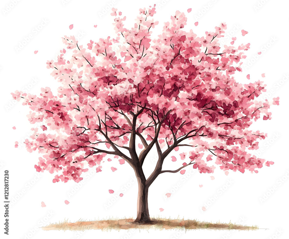 PNG Cherry Blossom Trees blossom illustration watercolor. PNG Cherry Blossom Trees blossom illustration watercolor.