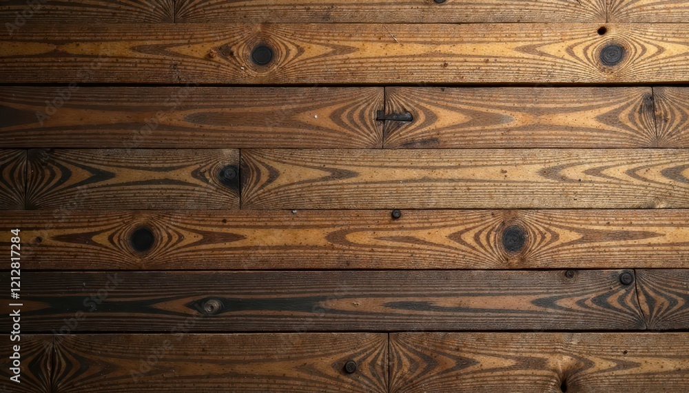 Naklejka premium Distressed wooden panels, rich brown tones, perfect for crafts, brown, rustic wood background