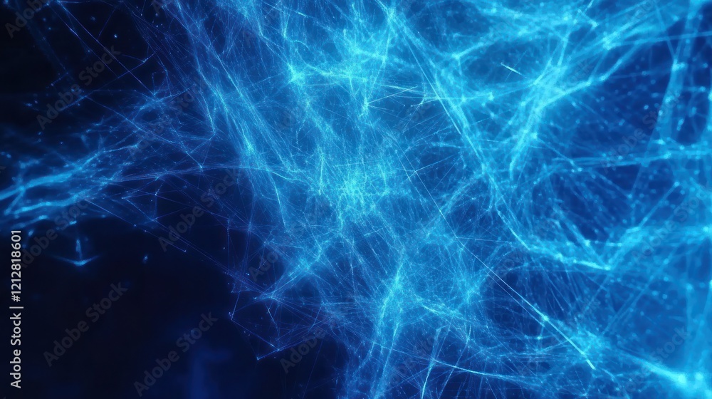 Abstract Blue Energy Network: Glowing Lines and Connections Abstract Blue Energy Network: Glowing Lines and Connections