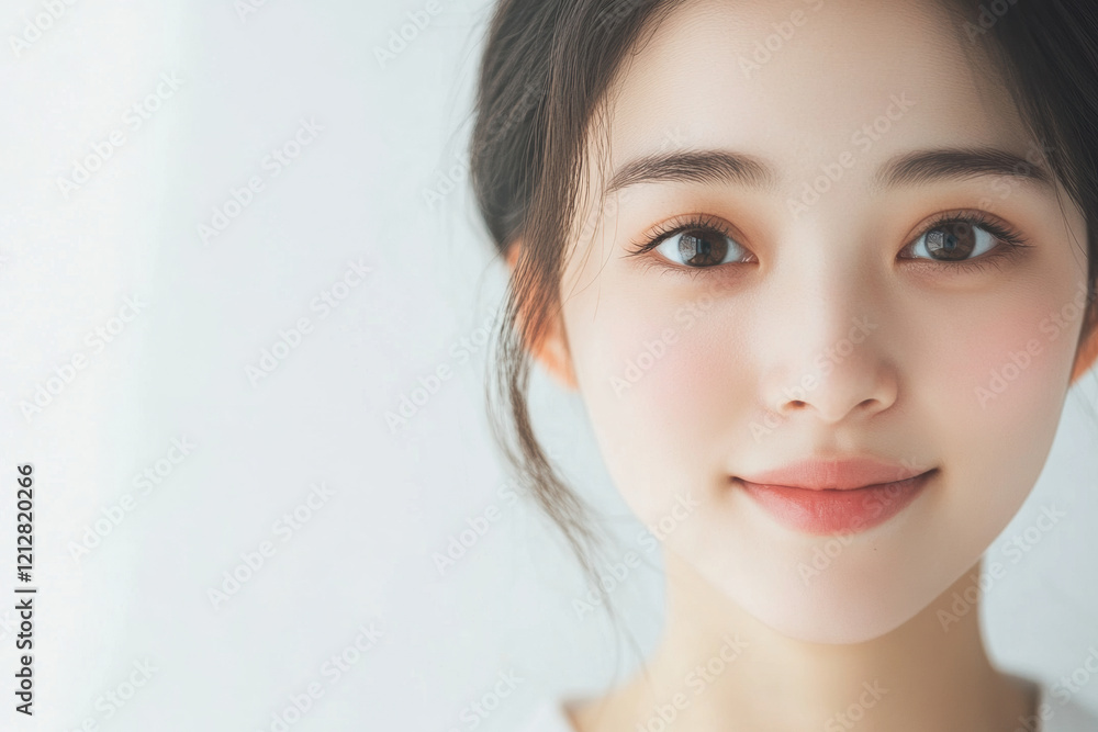 Portrait of Young Asian Female with Soft Expression and Natural Beauty Portrait of Young Asian Female with Soft Expression and Natural Beauty