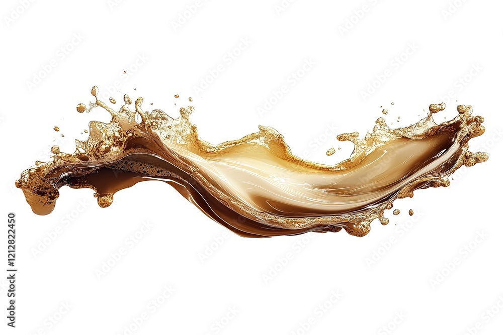 Fototapeta premium Splash of liquid, coffee, milk and chocolate in mid-air
