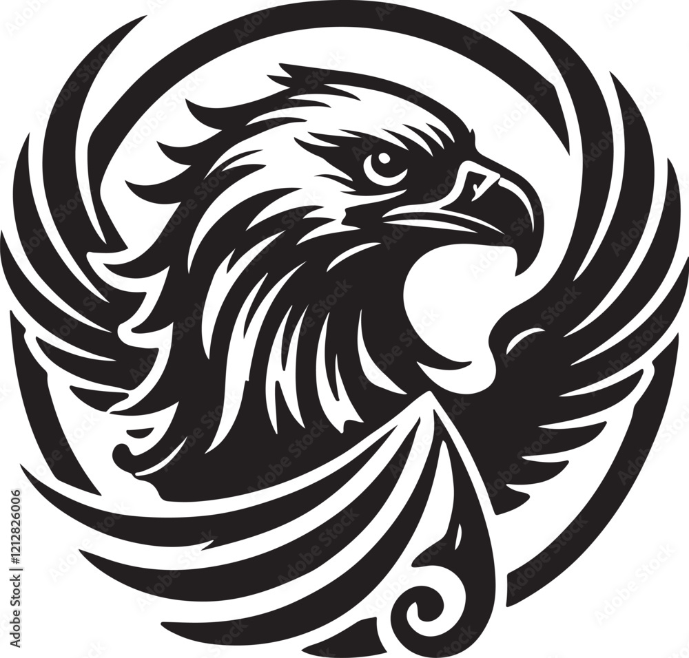 eagle victor style block and white background. eagle victor style block and white background.