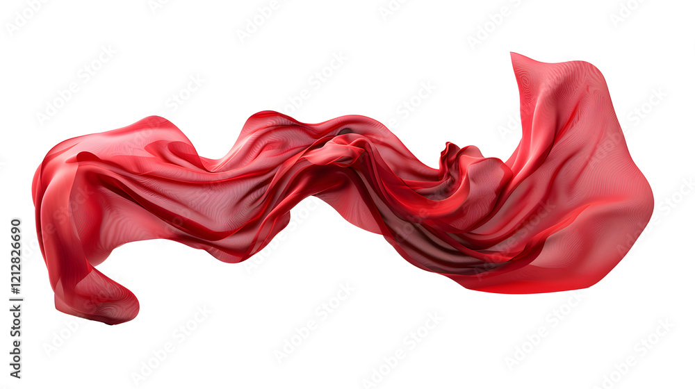 Floating Elegant Red Fabric PNG Floating Elegant Red Fabric PNG