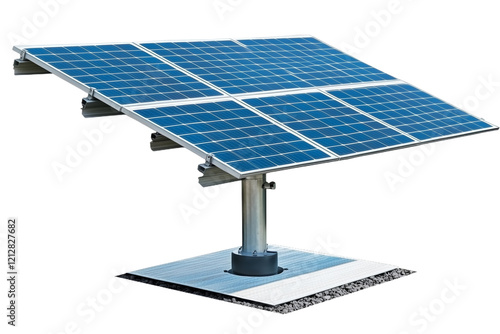 A solar panel system collects sunlight to generate renewable energy for sustainable living and reducing carbon footprint