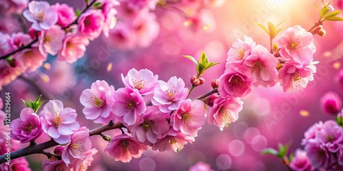 Wallpaper Mural Pink Blossom Wallpaper HD 8K - Left Position Copy Space Torontodigital.ca