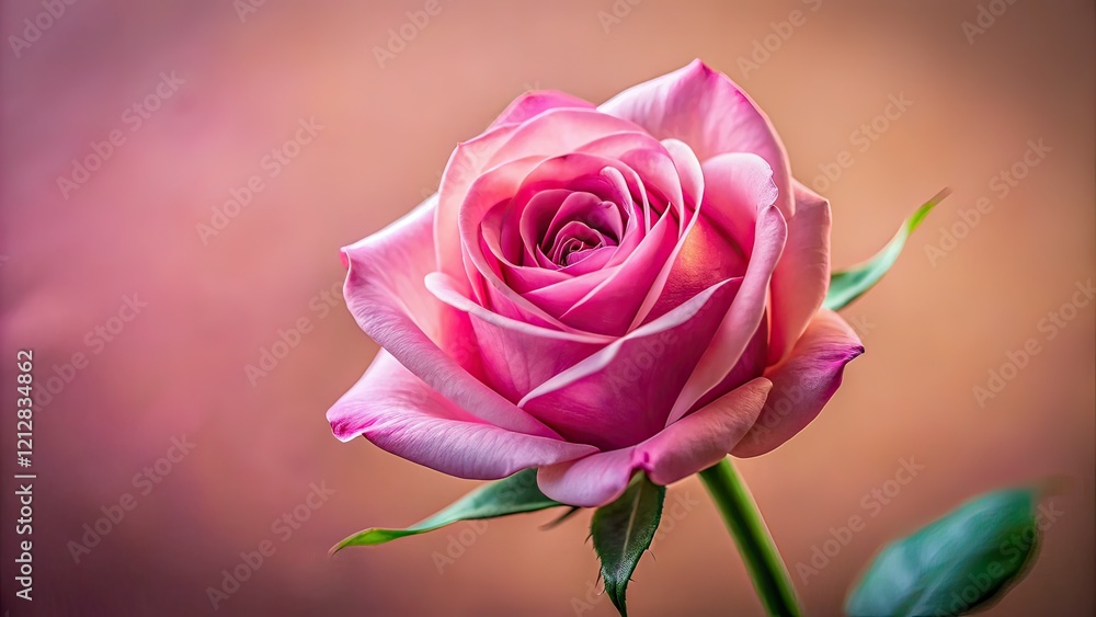 Pink Rose on Pink Background - Candid Photography AI Image Pink Rose on Pink Background - Candid Photography AI Image