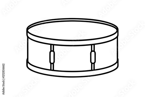 Drum Isolated on White Background - Musical Instrument Photography