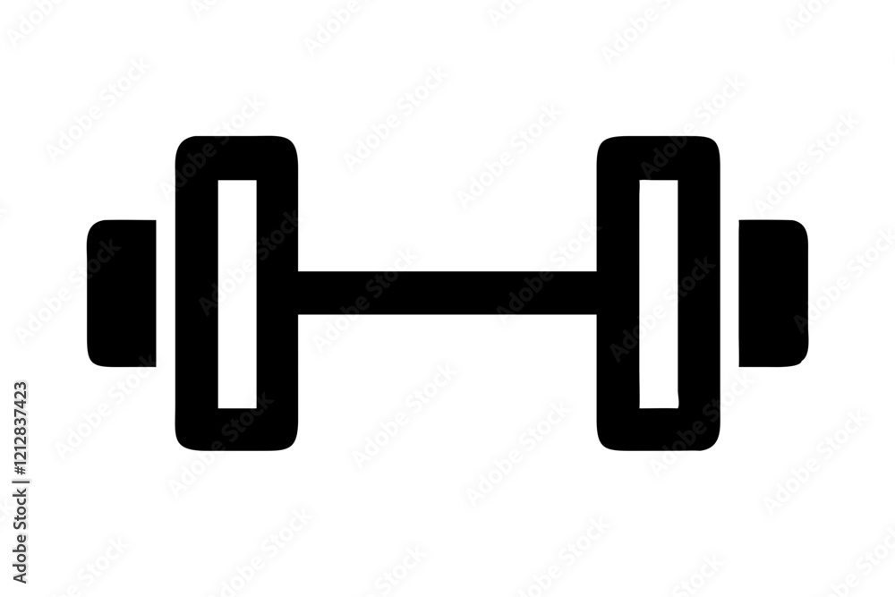Dumbbell Vector on White Background - Fitness and Gym Equipment Dumbbell Vector on White Background - Fitness and Gym Equipment
