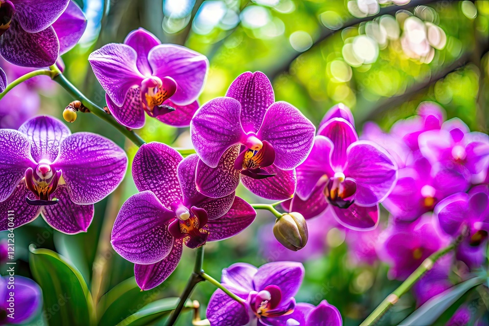 Purple Orchid Bloom Close-Up Garden Purple Orchid Bloom Close-Up Garden