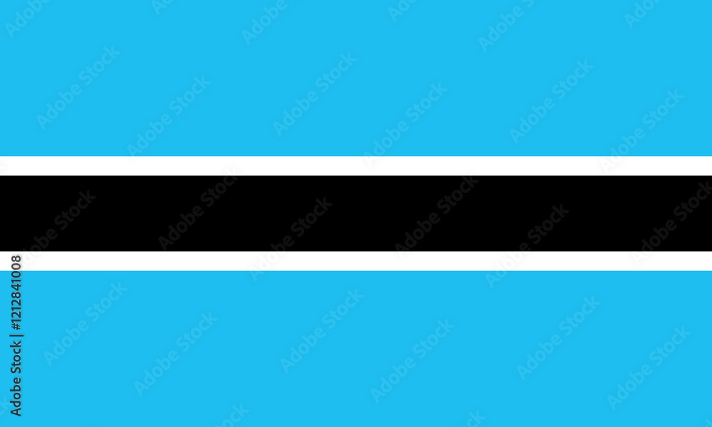 Botswana national flag. Flag of Botswana Botswana national flag. Flag of Botswana