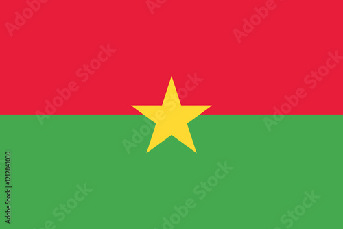 Fotografie Burkina Faso national flag. Flag of Burkina Faso