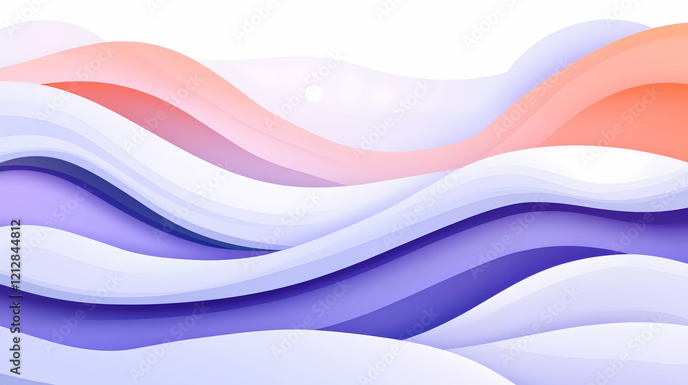 Abstract pastel waves background, website header, design element Abstract pastel waves background, website header, design element