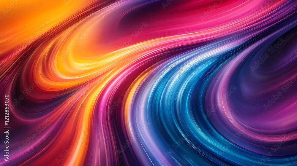 Fototapeta premium Abstract Swirling Colorful Vibrant Hues Design