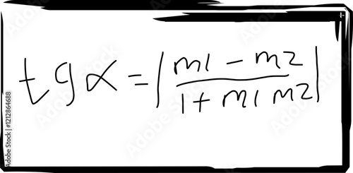 line equation, formula for the relationship between intersecting straight lines in mathematics