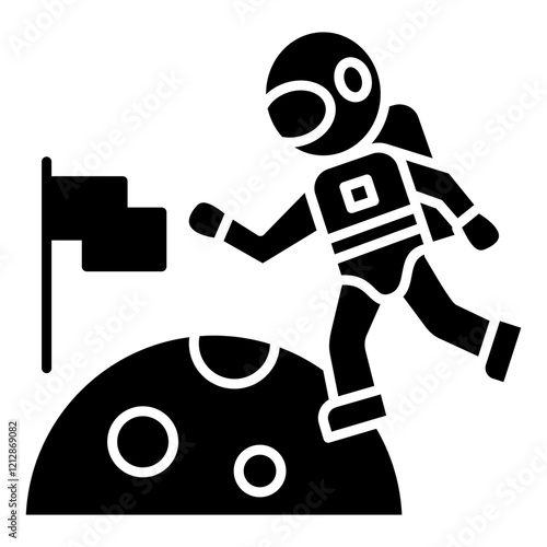 Space Walk  Icon Element For Design
