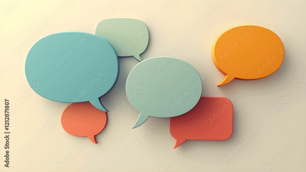 Speech bubbles, communication concept Speech bubbles, communication concept