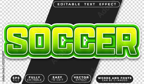 Sport Soccer Green Football Fully Editable Vector Text File