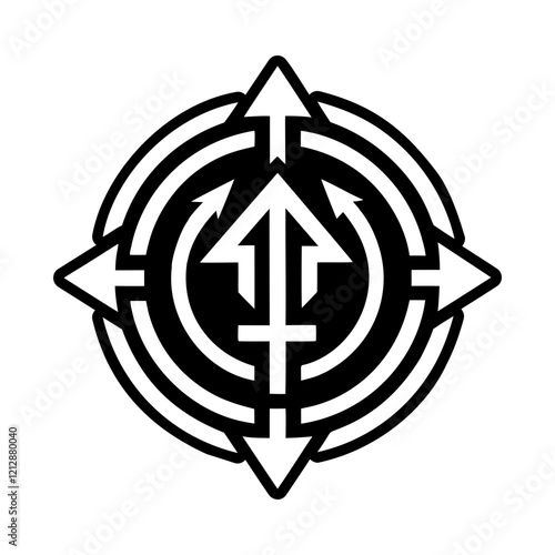 Handout hobo symbol icon in filled style