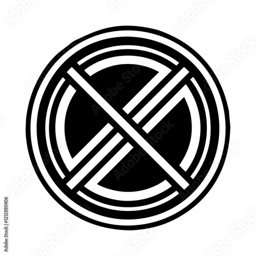 Slash hobo icon in glyph style