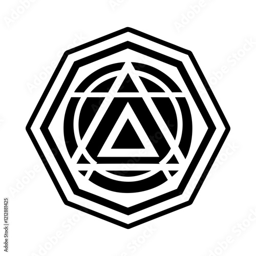 Octagon hobo symbol icon in solid style