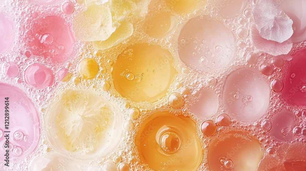 Colorful soap bubbles background texture, macro close-up. Colorful soap bubbles background texture, macro close-up.