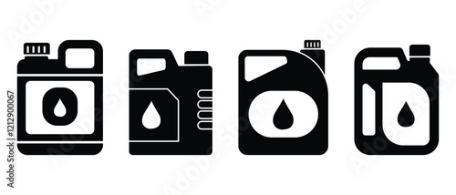 Fuel can icon vector illustration. Oil can vector,  Petrol, Fuel Container icon vector, symbol, image. Motor oil barrel icons vector illustration.