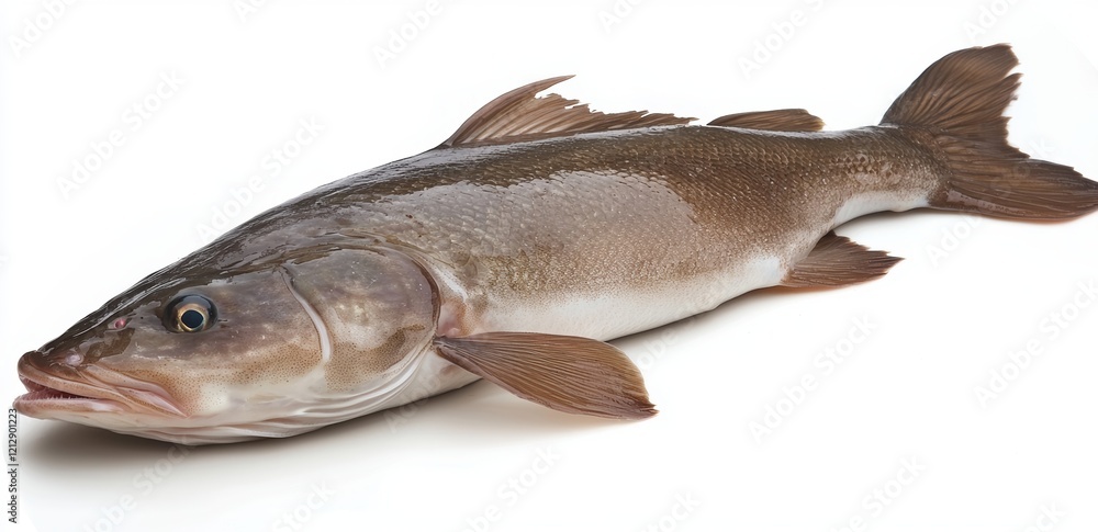 Crucian carp fish isolated, side view, raised fins, isolated Crucian carp fish isolated, side view, raised fins, isolated
