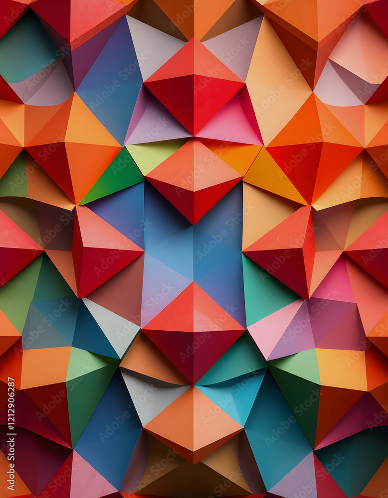 geometric colorful 3d shape pattern background, studio photography, with white tones geometric colorful 3d shape pattern background, studio photography, with white tones