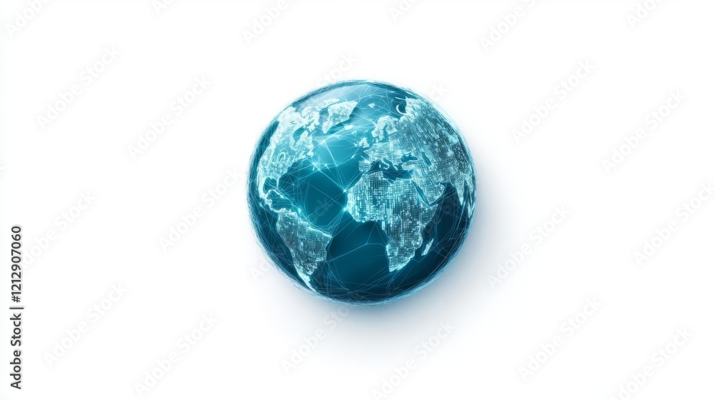 A detailed globe showcasing Earth's continents in blue hues. A detailed globe showcasing Earth's continents in blue hues.
