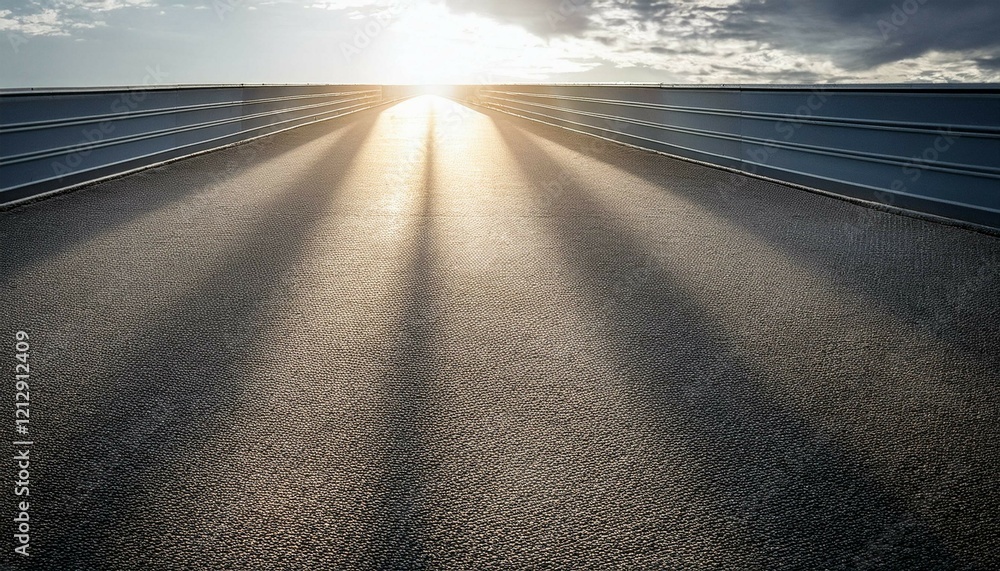 Fototapeta premium sun rays on the road