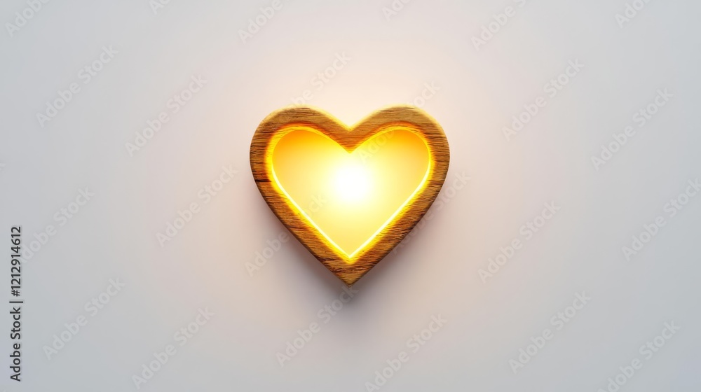 Stylish heart-shaped light illuminating a soft background. Stylish heart-shaped light illuminating a soft background.