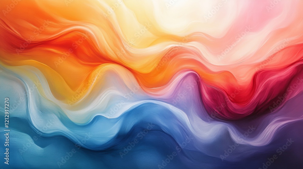 Abstract Colorful Waves Flowing Seamlessly Abstract Colorful Waves Flowing Seamlessly