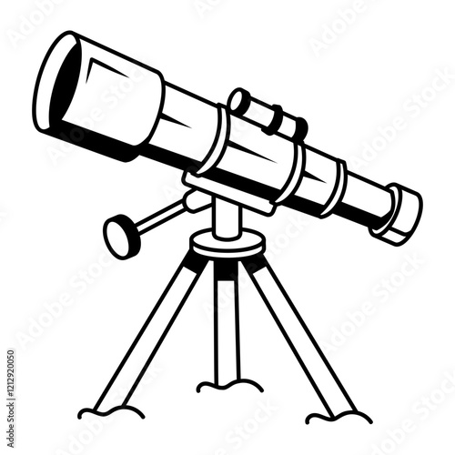 A hand drawn icon of telescope stand