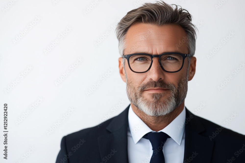 handsome middle-aged man on white background, portrait of a businessman handsome middle-aged man on white background, portrait of a businessman