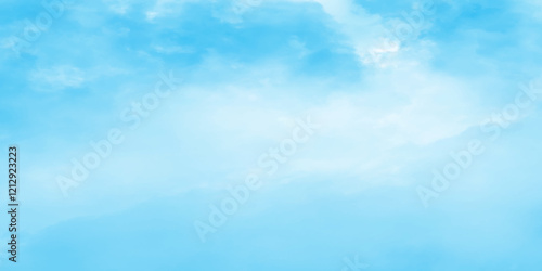 Blue pastel sky with beautiful white cloud texture background colorful clearing day and nature in the morning, abstract vector realistic isolated cloud fog or smog for texture and seamless pattern.