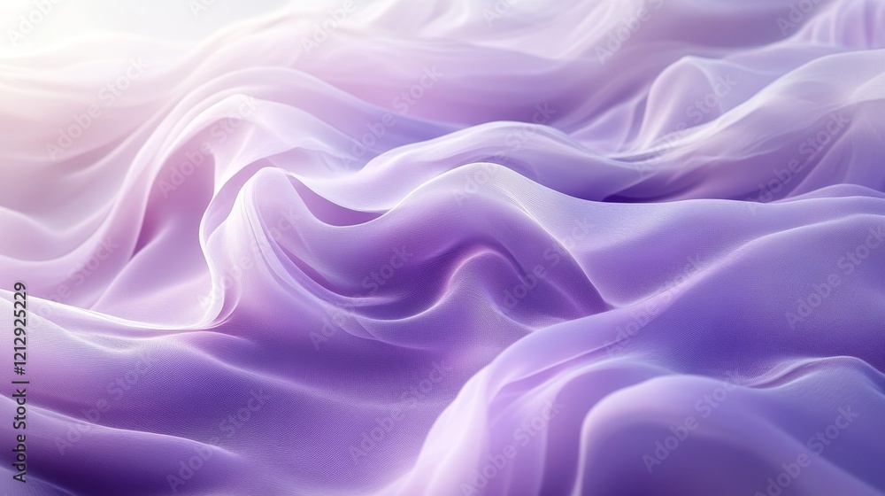 Obraz premium Soft Lavender Fabric Draped in Gentle Waves