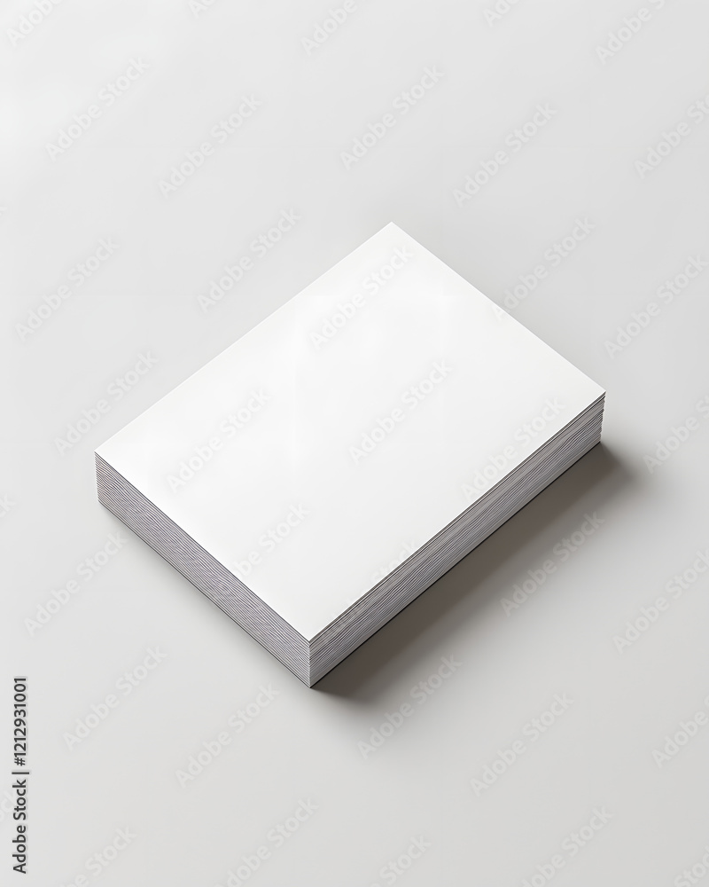 Blank business cards stacked on a smooth surface for printing new designs and customizations Blank business cards stacked on a smooth surface for printing new designs and customizations