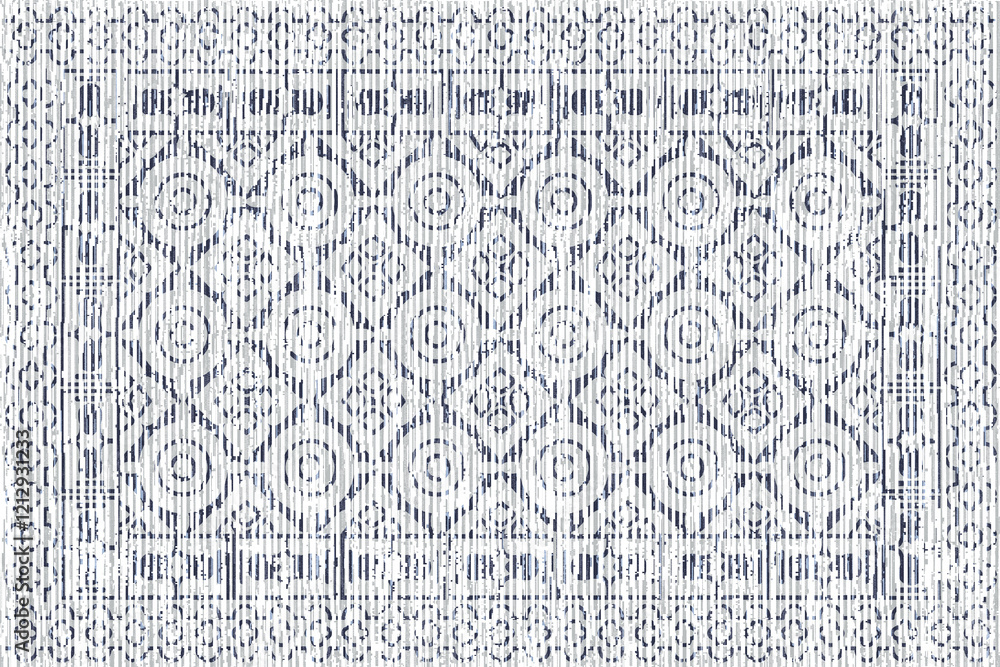 Fototapeta premium Kilim and Aztec Carpet modern Pattern with trending colors in high resolution 
