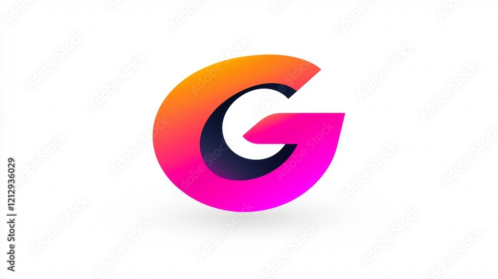 Bright and modern logo design featuring a stylized letter G with vibrant colors in a seamless gradient Bright and modern logo design featuring a stylized letter G with vibrant colors in a seamless gradient