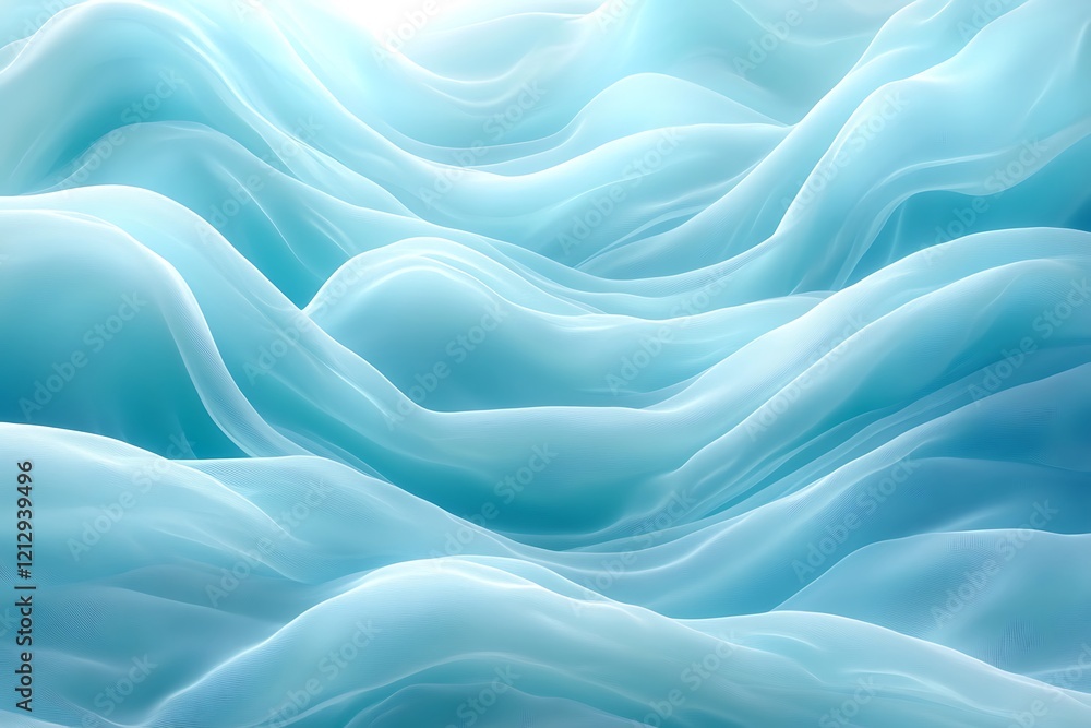 Abstract Blue Waves Flowing Seamlessly Abstract Blue Waves Flowing Seamlessly