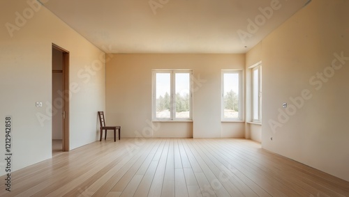 Empty apartments. Modern house.