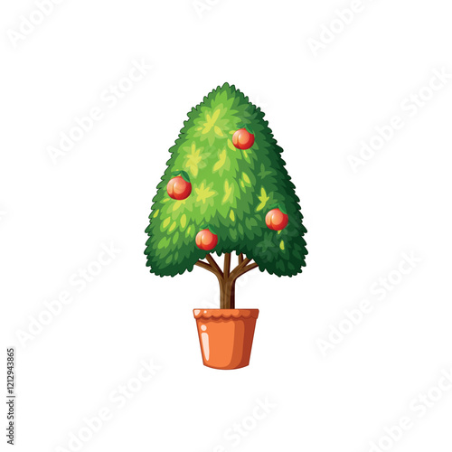 christmas tree isolated on white